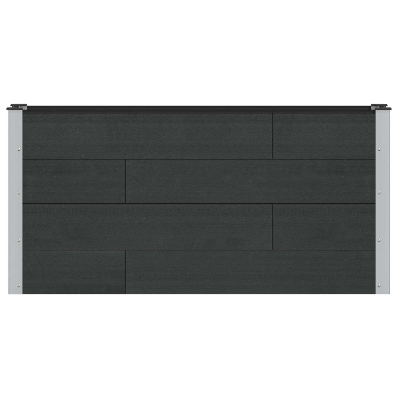 Υπερυψωμένη Ζαρντινιέρα Μαύρο 150 x 30 x 72 εκ - Pakobazaar