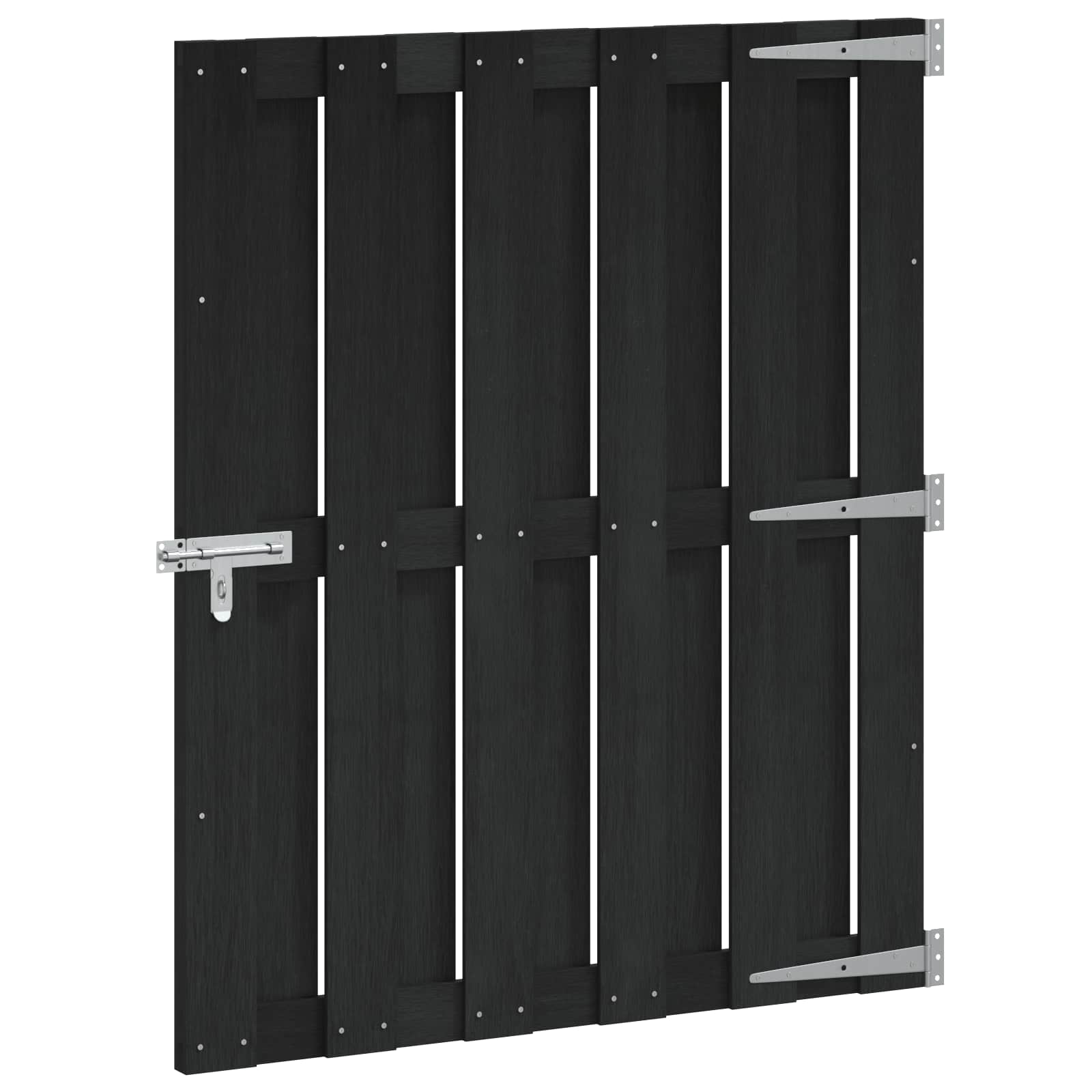 Πύλη Κήπου 100 x 112 cm WPC και Αλουμίνιο Μαύρο - Pakobazaar