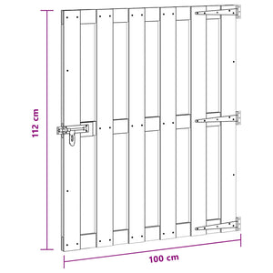 Πύλη Κήπου 100 x 112 cm WPC και Αλουμίνιο Μαύρο - Pakobazaar