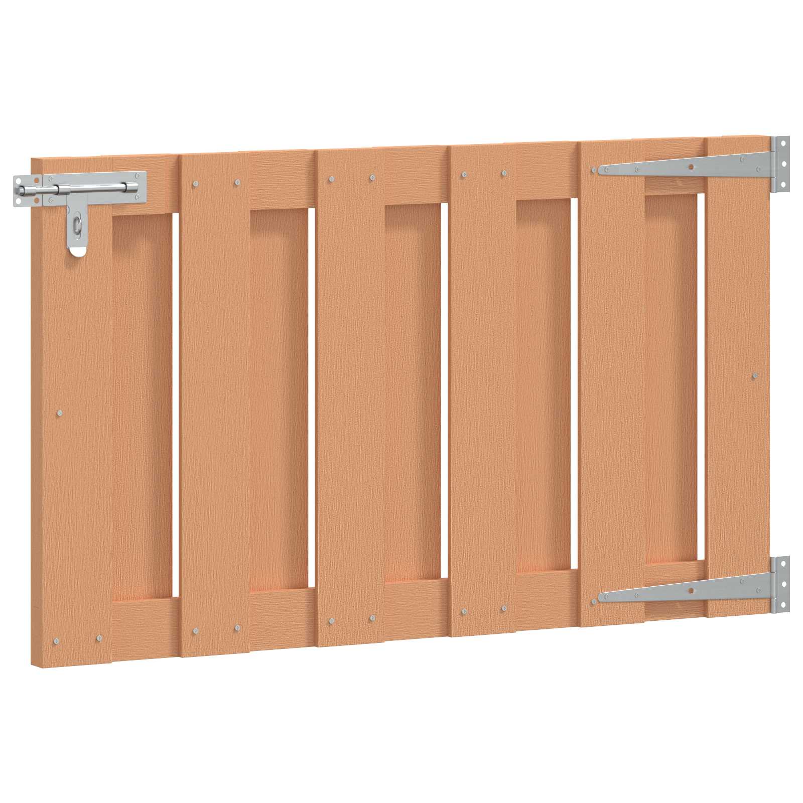 Πύλη Κήπου 100 x 60 cm WPC και Αλουμίνιο Καφέ - Pakobazaar