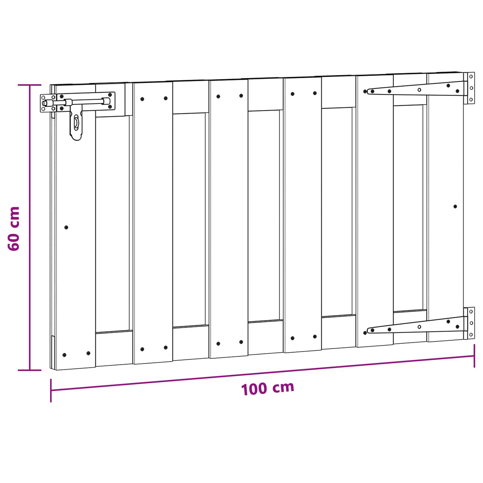 Πύλη Κήπου 100 x 60 cm WPC και Αλουμίνιο Καφέ - Pakobazaar