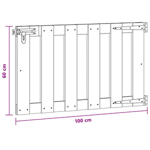 Πύλη Κήπου 100 x 60 cm WPC και Αλουμίνιο Καφέ - Pakobazaar