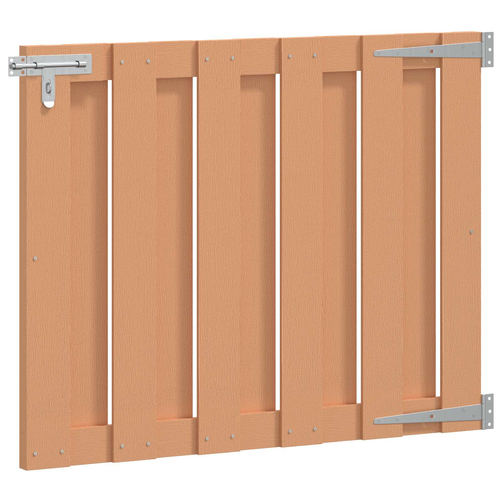 Πύλη Κήπου 100 x 80 cm WPC και Αλουμίνιο Καφέ - Pakobazaar