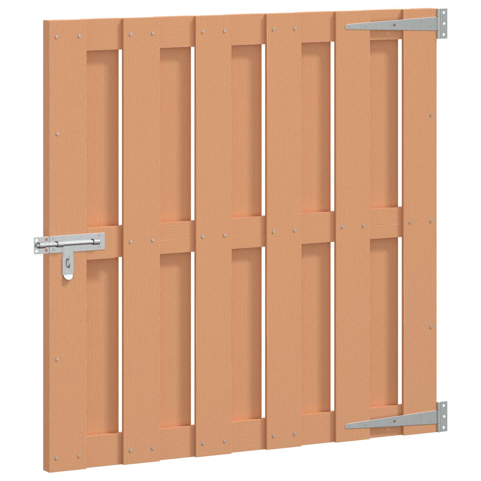 Πύλη Κήπου 100 x 100 cm WPC και Αλουμίνιο Καφέ - Pakobazaar