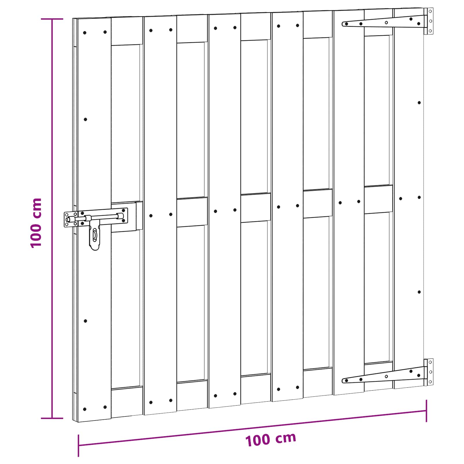 Πύλη Κήπου 100 x 100 cm WPC και Αλουμίνιο Καφέ - Pakobazaar