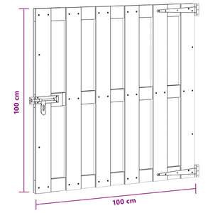 Πύλη Κήπου 100 x 100 cm WPC και Αλουμίνιο Καφέ - Pakobazaar