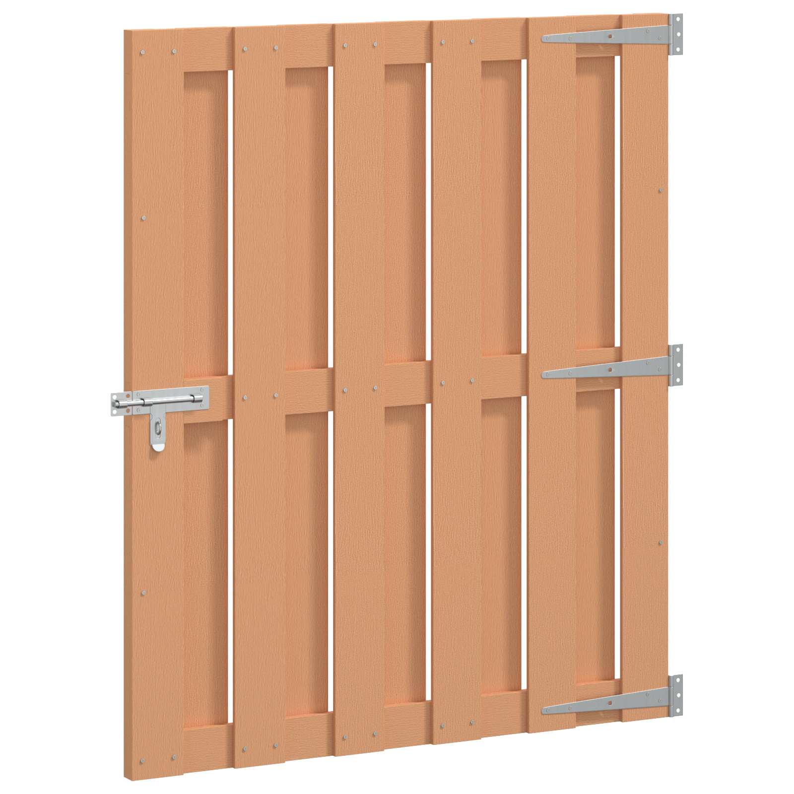 Πύλη Κήπου 100 x 112 cm WPC και Αλουμίνιο Καφέ - Pakobazaar
