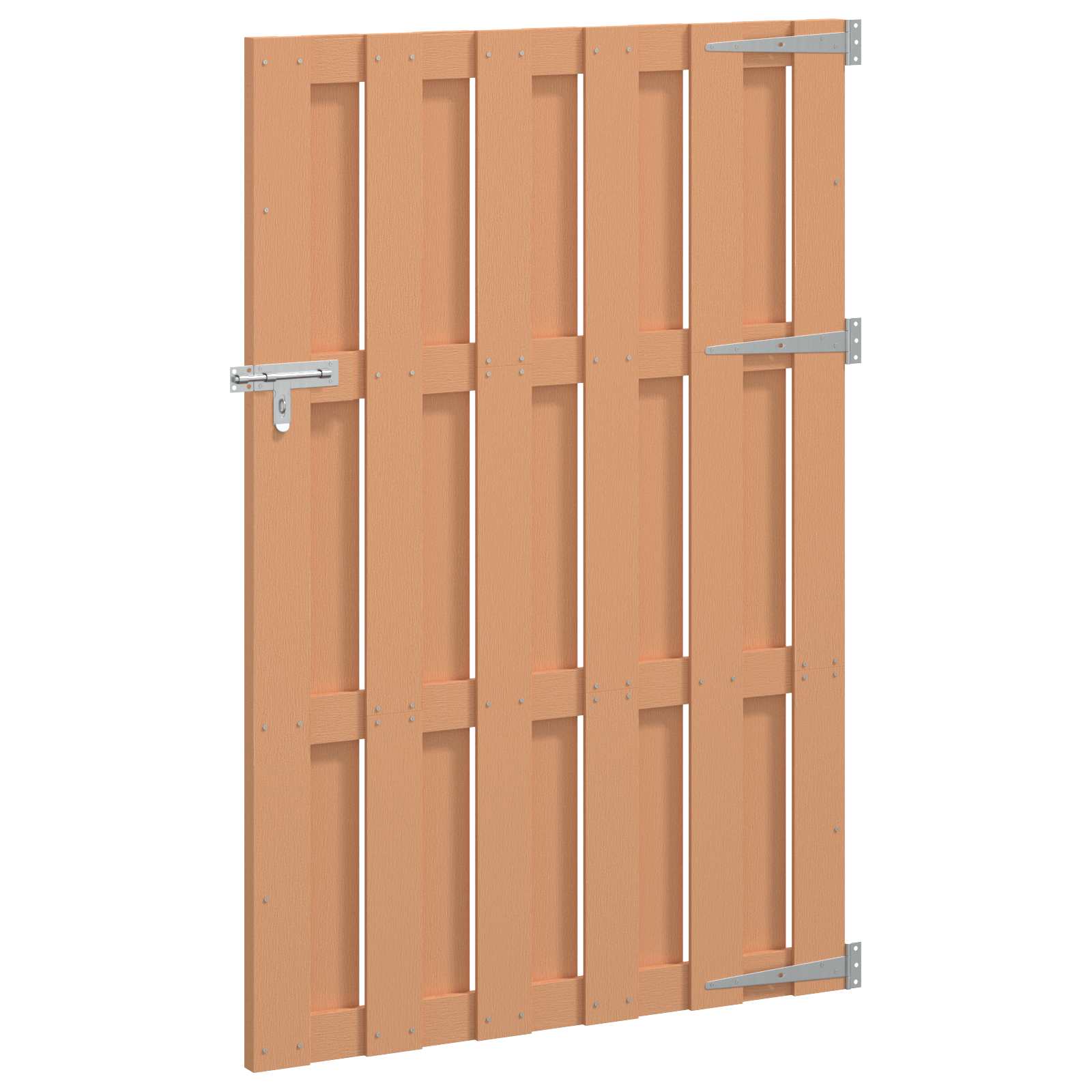 Πύλη Κήπου 100 x 150 cm WPC και Αλουμίνιο Καφέ - Pakobazaar