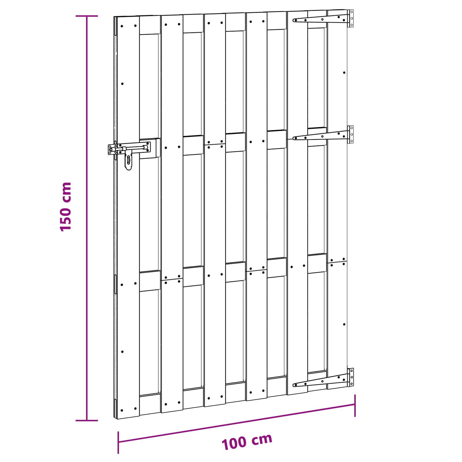 Πύλη Κήπου 100 x 150 cm WPC και Αλουμίνιο Καφέ - Pakobazaar