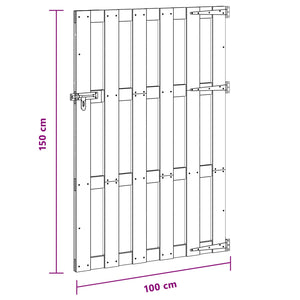 Πύλη Κήπου 100 x 150 cm WPC και Αλουμίνιο Καφέ - Pakobazaar