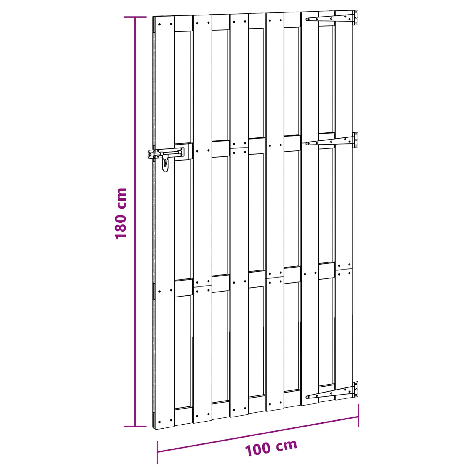 Πύλη Κήπου 100 x 180 cm WPC και Αλουμίνιο Καφέ - Pakobazaar