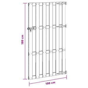 Πύλη Κήπου 100 x 180 cm WPC και Αλουμίνιο Καφέ - Pakobazaar
