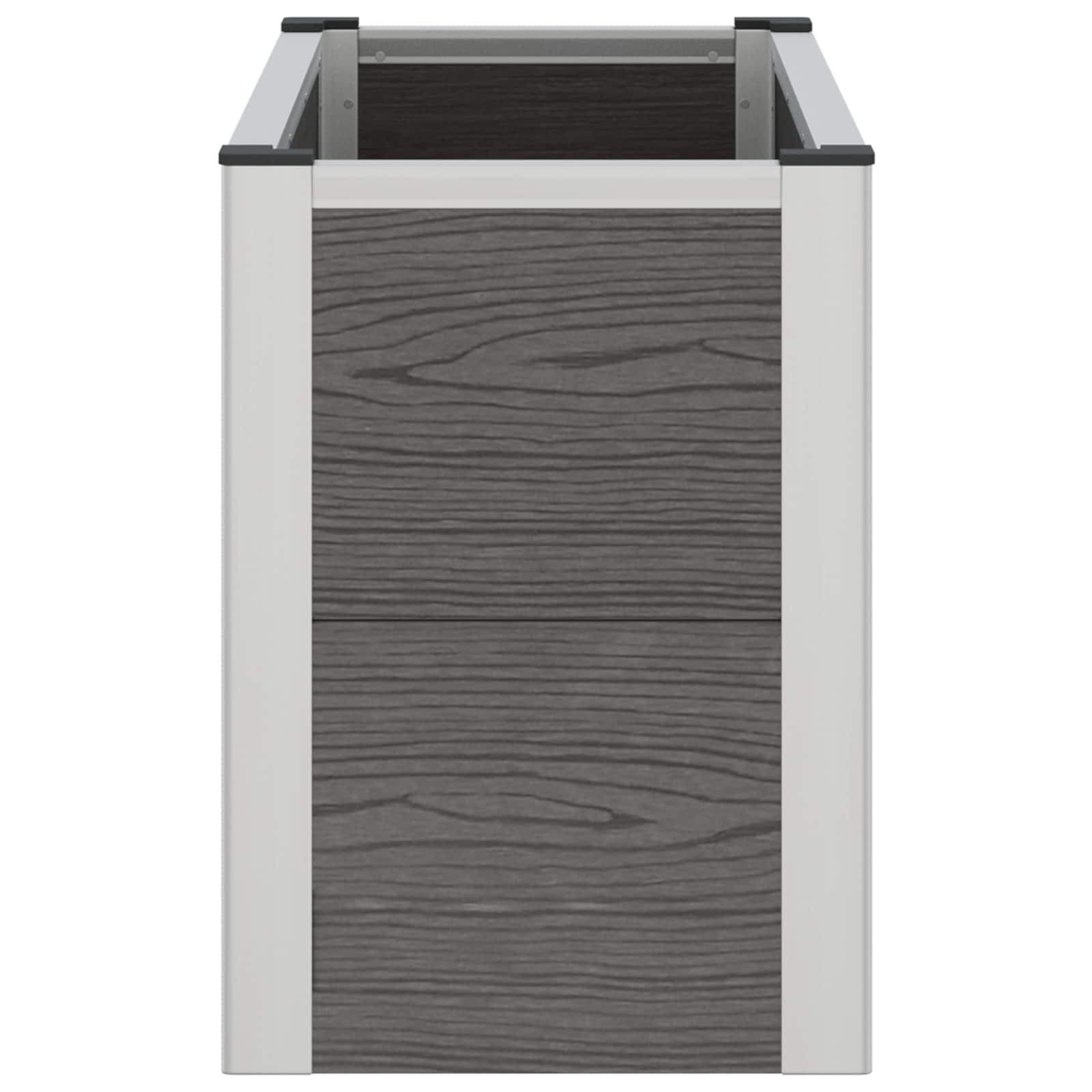 Υπερυψωμένη Ζαρντινιέρα Γκρι 75 x 30 x 22 εκ WPC και Αλουμίνιο - Pakobazaar