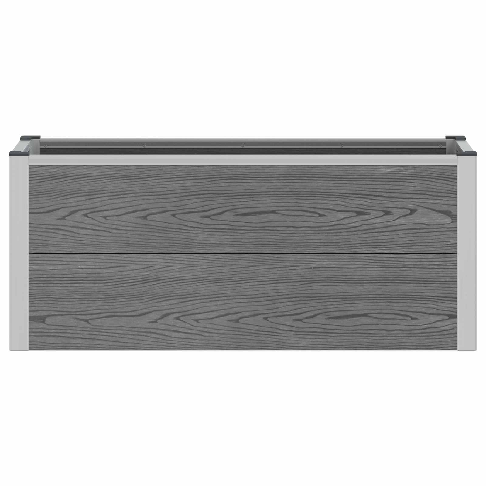 Υπερυψωμένη Ζαρντινιέρα Γκρι 100 x 30 x 22 εκ WPC και Αλουμίνιο - Pakobazaar