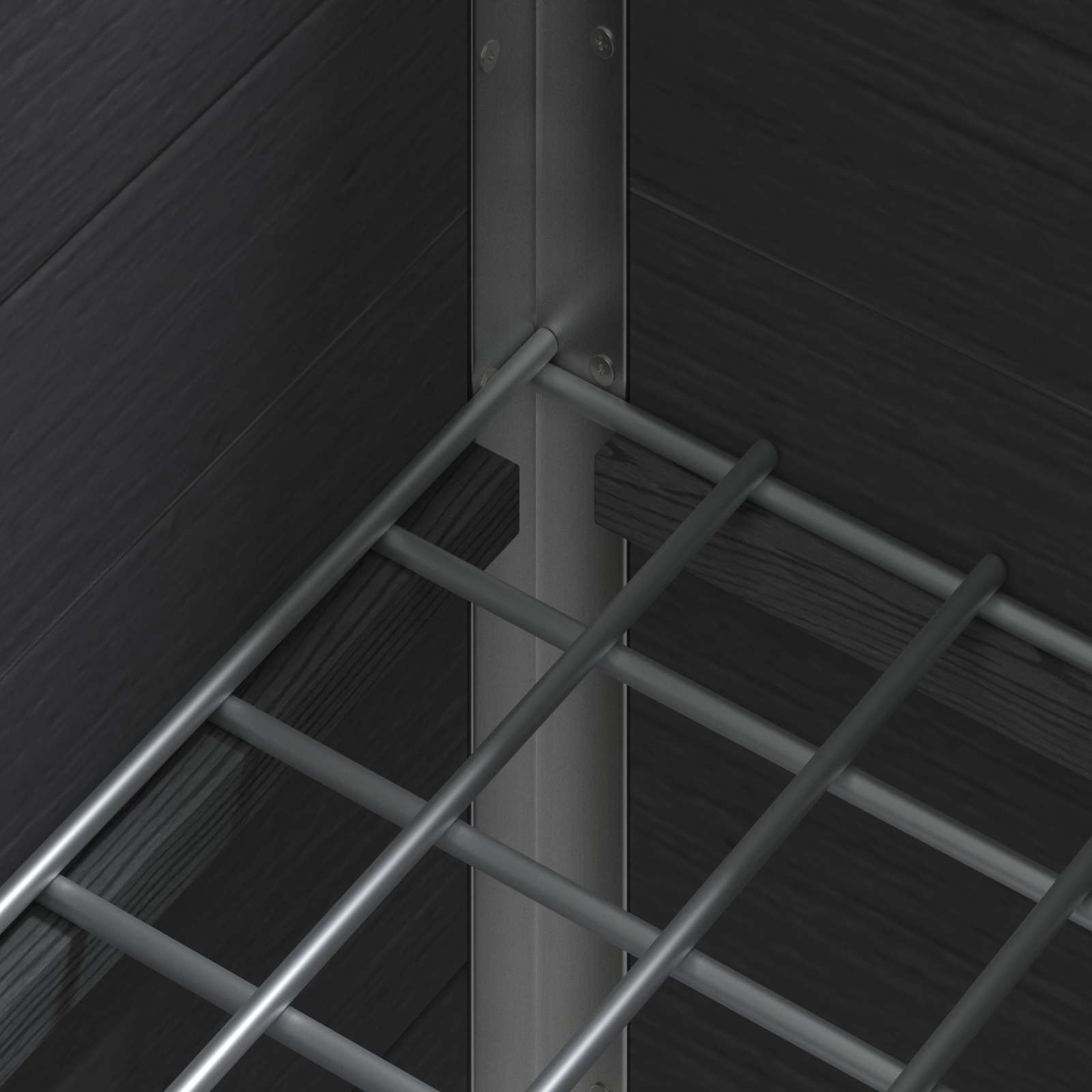 Υπερυψωμένη Ζαρντινιέρα Γκρι 50 x 30 x 22 εκ WPC και Αλουμίνιο - Pakobazaar