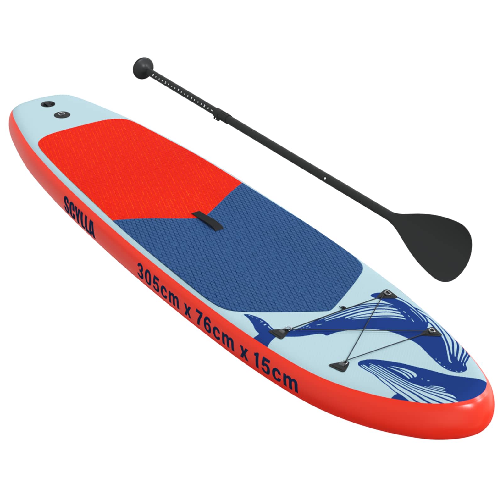 Φουσκωτή σανίδα SUP SCYLLA 305 x 76 x 15 cm Μπλε για - Pakobazaar