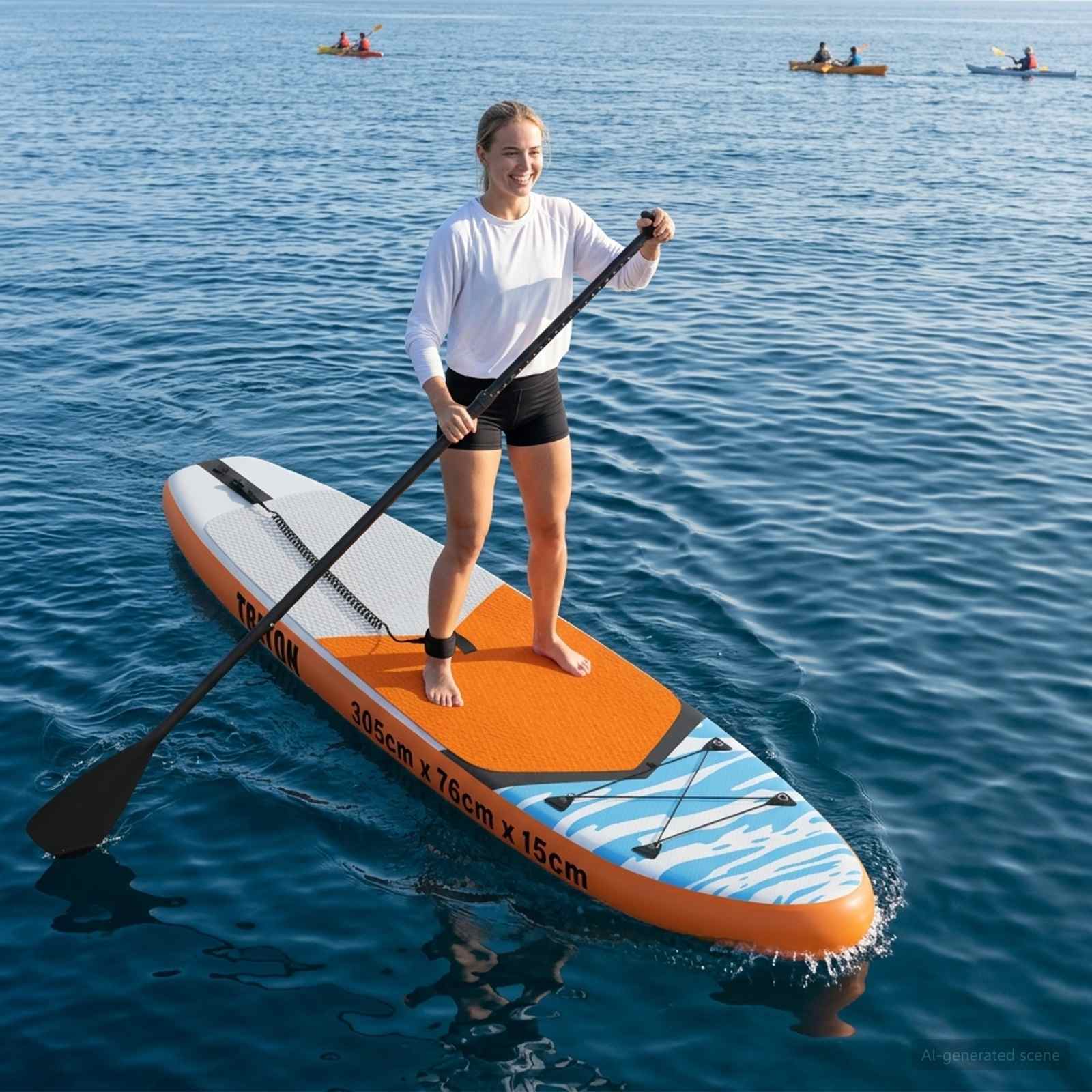 Φουσκωτή σανίδα SUP TRITON 305 x 76 x 15 cm Μπλε για - Pakobazaar