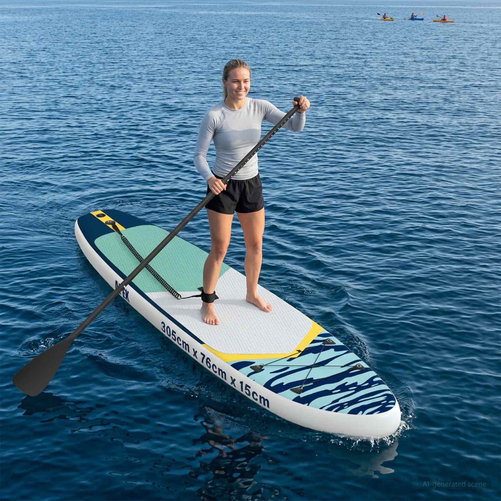 Φουσκωτή σανίδα SUP APEX 305 x 76 x 15 cm Μπλε για - Pakobazaar