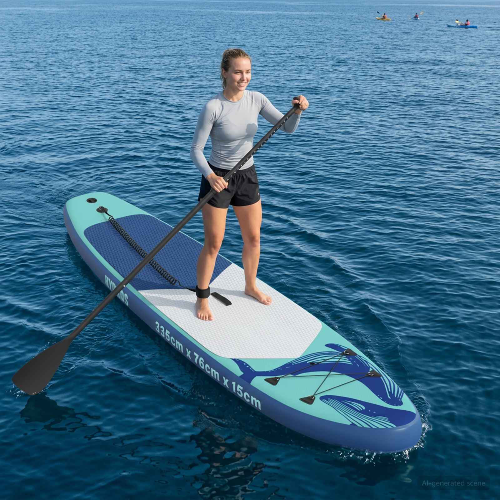 Φουσκωτή σανίδα SUP HYDROS 335 x 76 x 15 εκ. Τιρκουάζ για - Pakobazaar