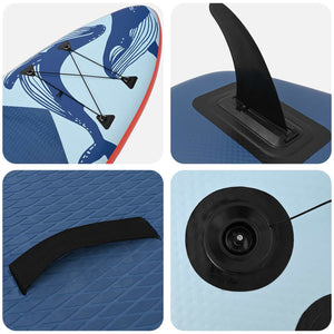Φουσκωτή σανίδα για paddle board SCYLLA 335 x 76 x 15 εκ. Μπλε - Pakobazaar