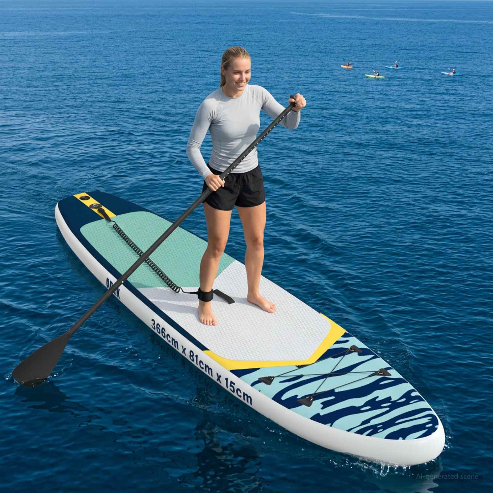 Φουσκωτή σανίδα Stand Up Paddle APEX 366 x 81 x 15 εκ Μπλε για - Pakobazaar