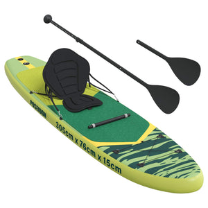 SUP Board με κάθισμα 2 σε 1 POSEIDON 305 x 76 x 15 cm Πράσινο - Pakobazaar
