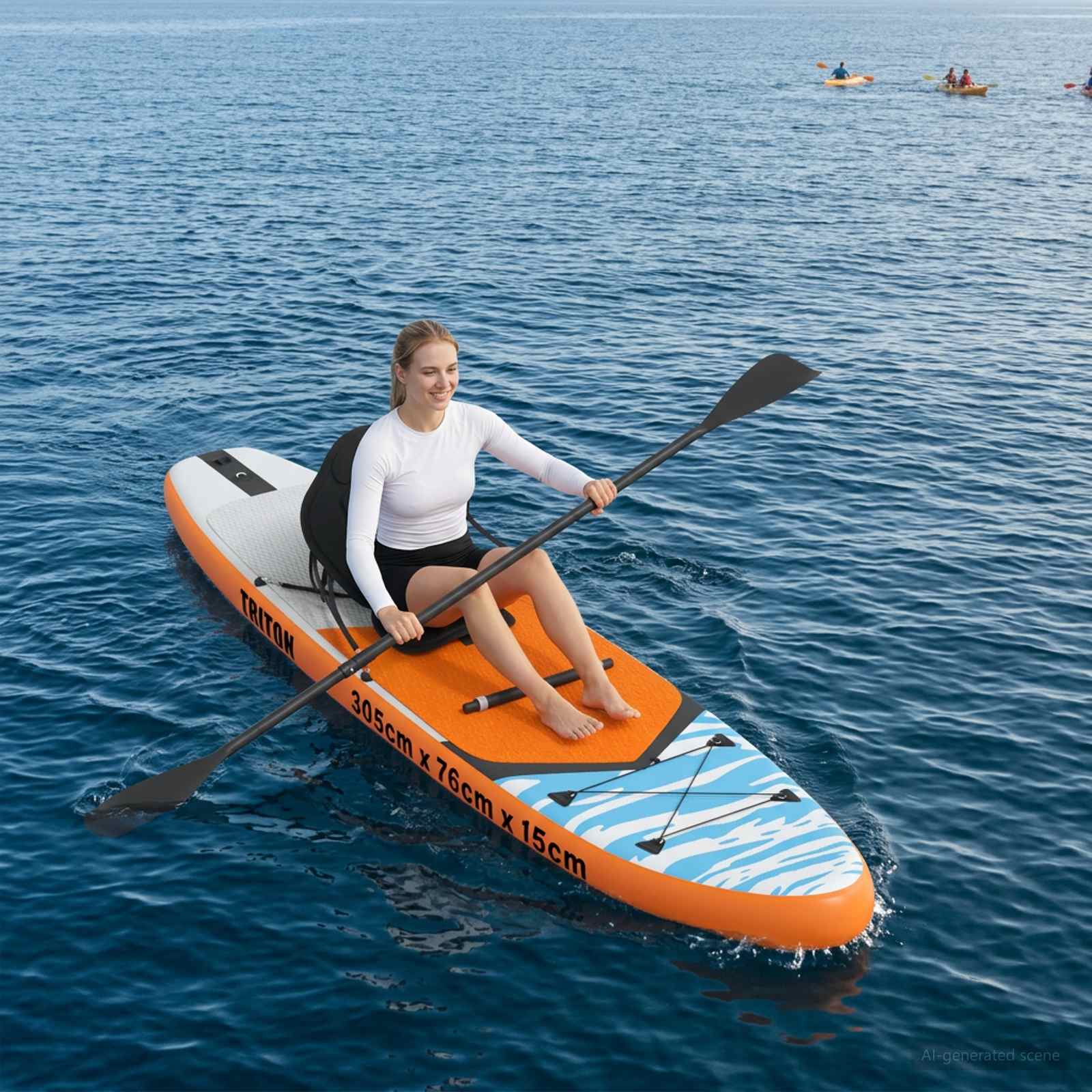 SUP Board με κάθισμα 2 σε 1 TRITON 305 x 76 x 15 cm Μπλε για
