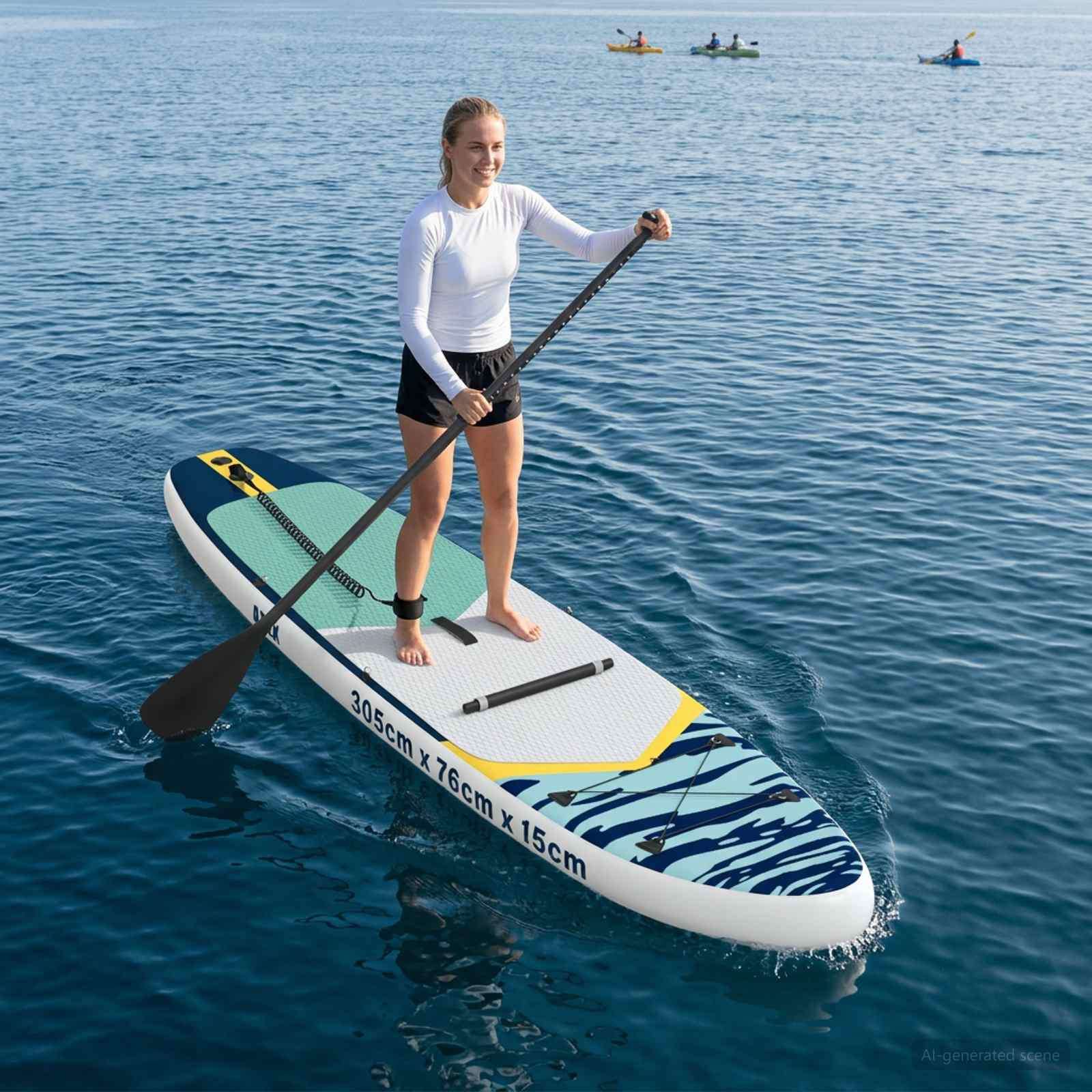 SUP Board με κάθισμα 2 σε 1 APEX 305 x 76 x 15 cm Μπλε για