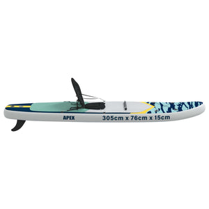 SUP Board με κάθισμα 2 σε 1 APEX 305 x 76 x 15 cm Μπλε για - Pakobazaar