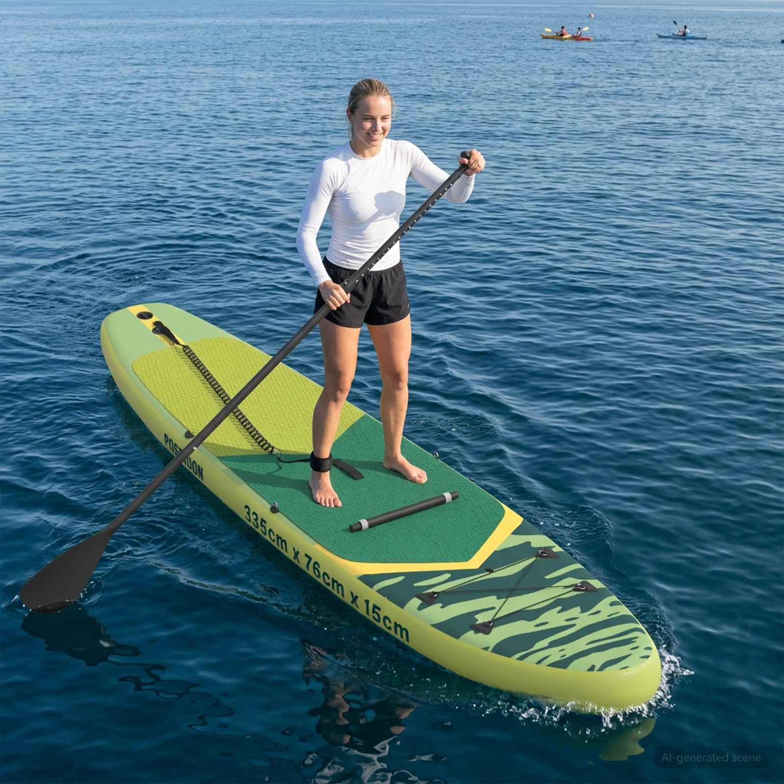 SUP Board με κάθισμα 2 σε 1 POSEIDON 335 x 76 x 15 εκ. Πράσινο