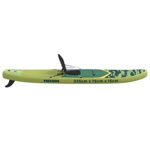 SUP Board με κάθισμα 2 σε 1 POSEIDON 335 x 76 x 15 εκ. Πράσινο - Pakobazaar