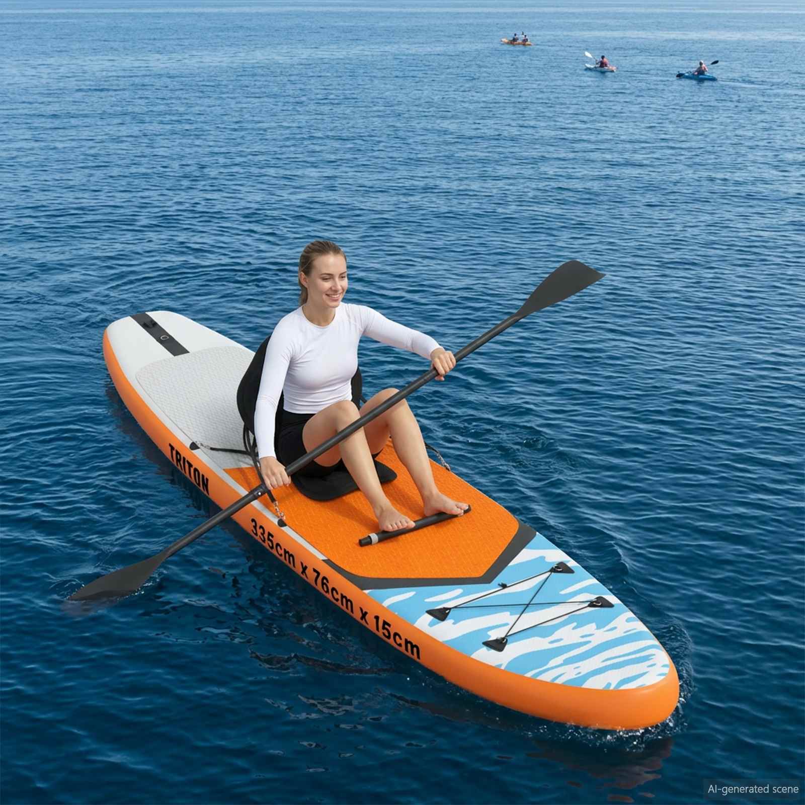 SUP Board με κάθισμα 2 σε 1 TRITON 335 x 76 x 15 εκ. Μπλε για