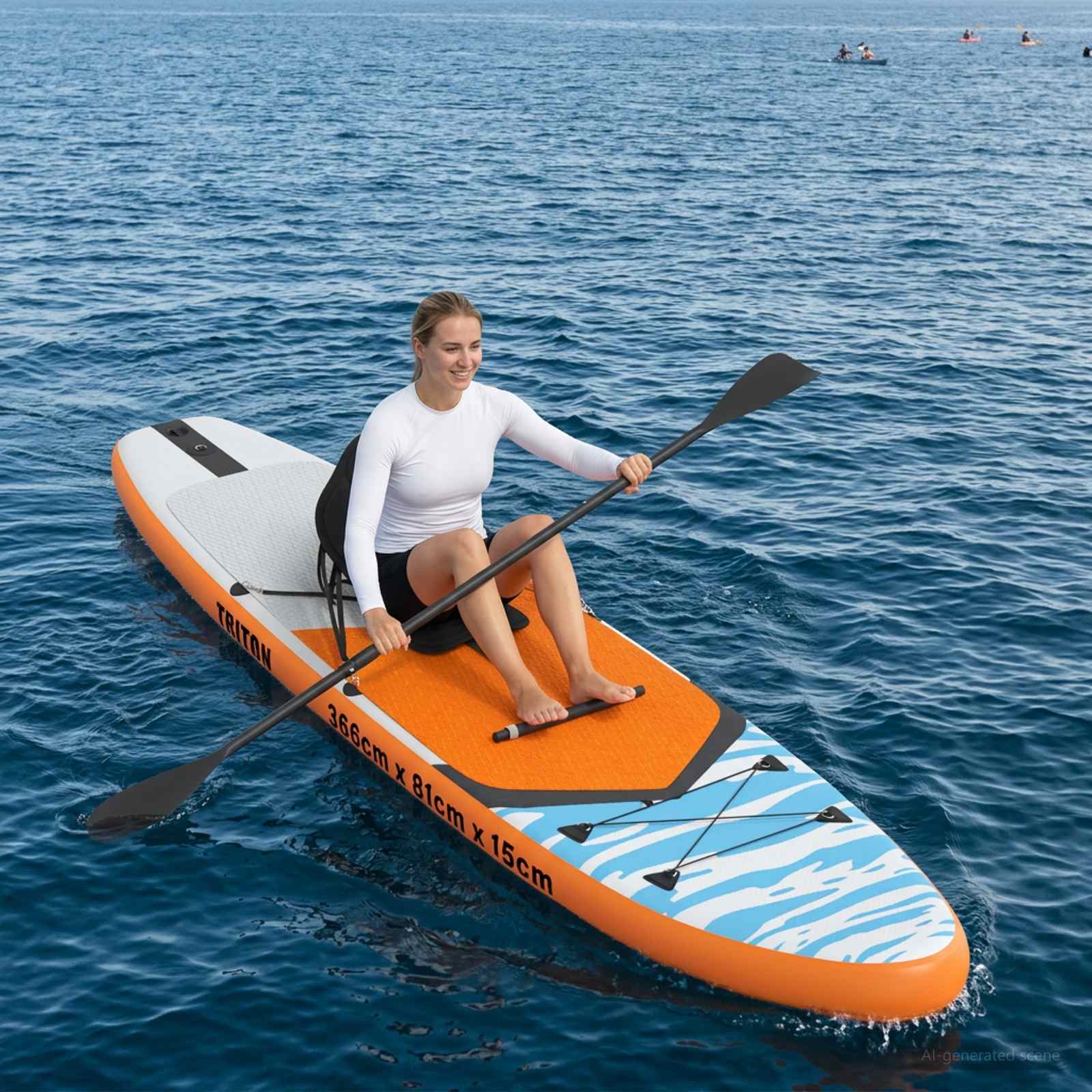 SUP Board με κάθισμα 2 σε 1 TRITON 366 x 81 x 15 εκ Μπλε για