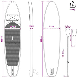 SUP Board με κάθισμα 2 σε 1 TRITON 366 x 81 x 15 εκ Μπλε για - Pakobazaar