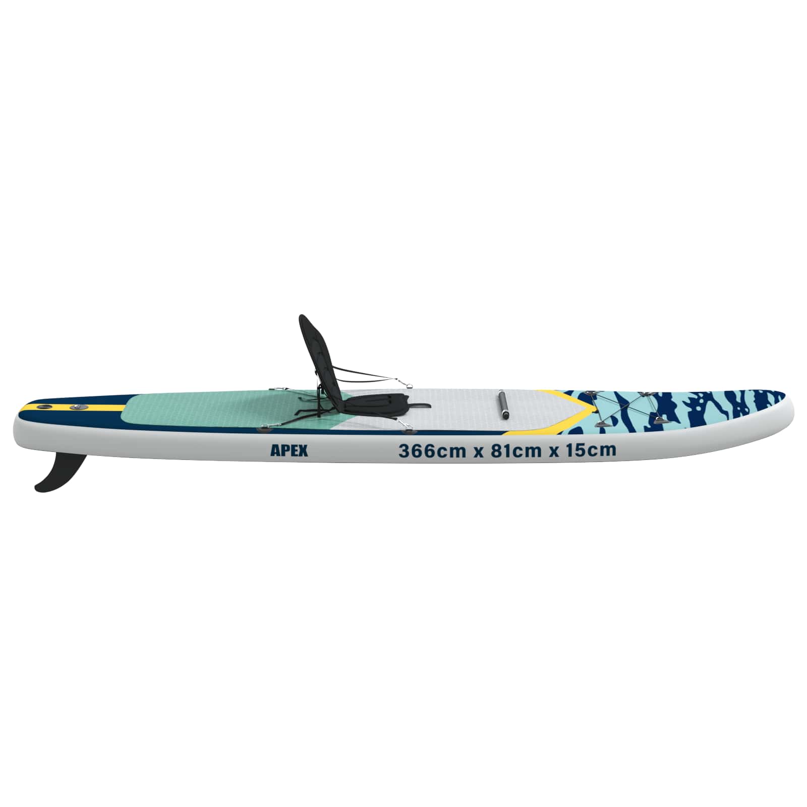 SUP Board με κάθισμα 2 σε 1 APEX 366 x 81 x 15 εκ Μπλε για