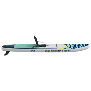 SUP Board με κάθισμα 2 σε 1 APEX 366 x 81 x 15 εκ Μπλε για - Pakobazaar