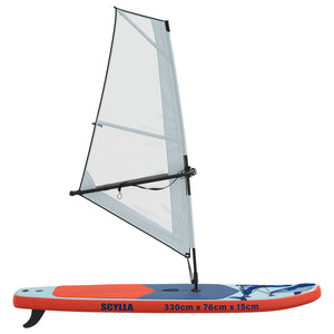 Φουσκωτό SUP Board με Ιστιοφορία SCYLLA 330 x 76 x 15 εκ Μπλε - Pakobazaar