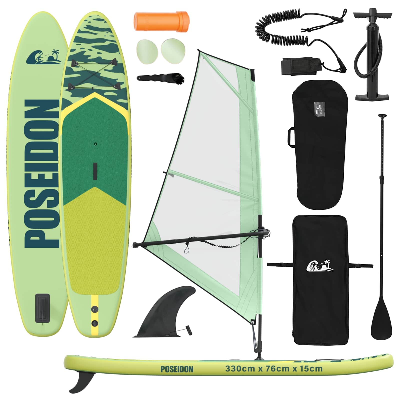 Φουσκωτό SUP Board με Ιστιοφορία POSEIDON 330 x 76 x 15 εκ για
