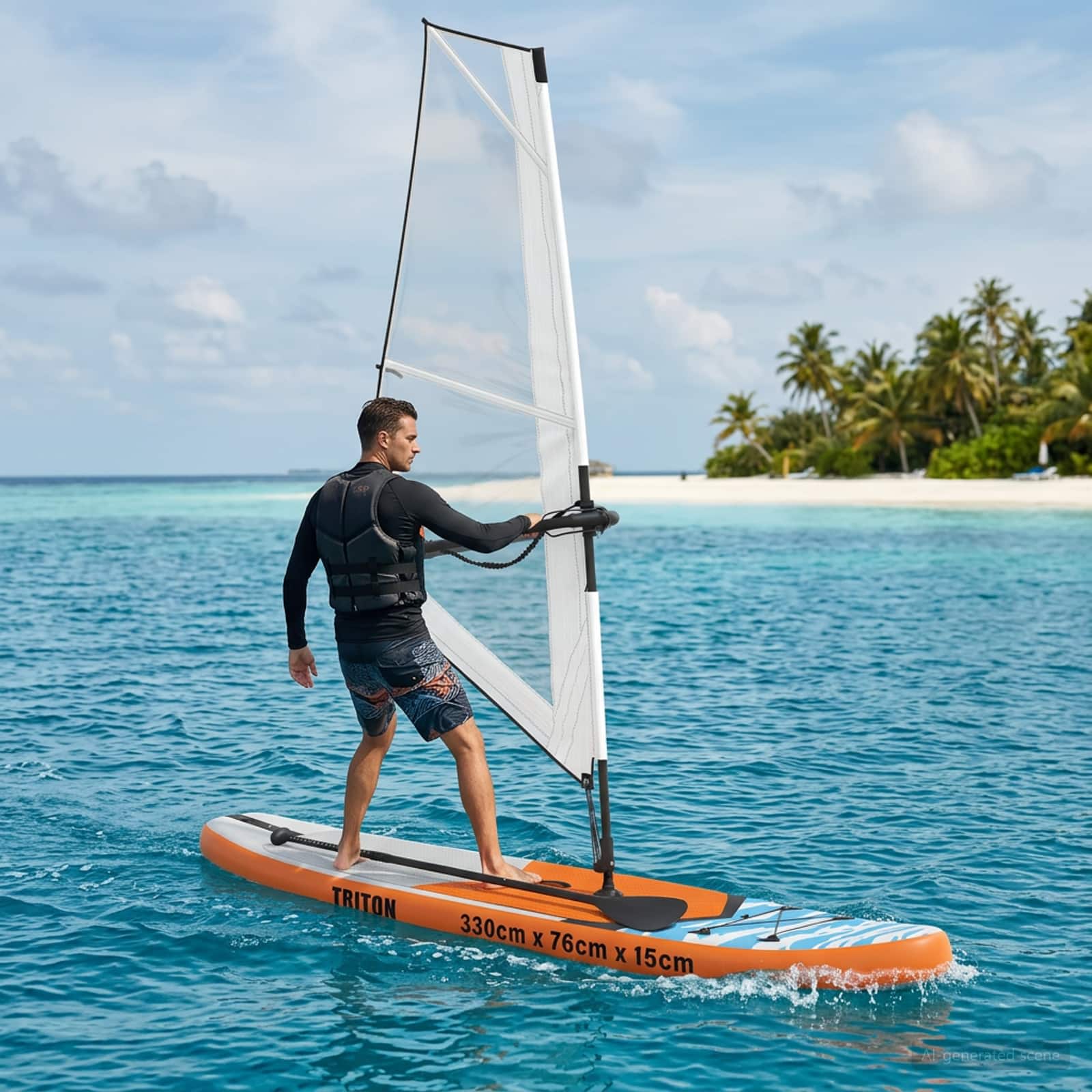 Φουσκωτό SUP Board με Ιστιοφορία TRITON 330 x 76 x 15 εκ Μπλε