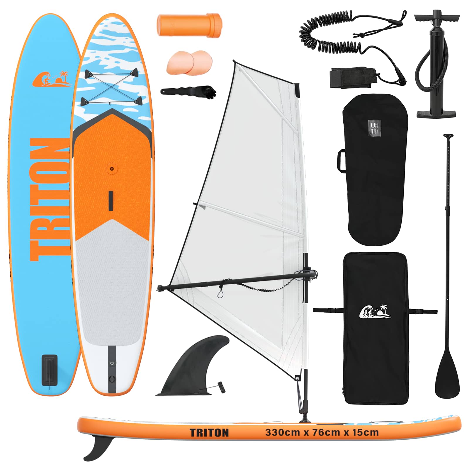 Φουσκωτό SUP Board με Ιστιοφορία TRITON 330 x 76 x 15 εκ Μπλε