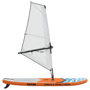 Φουσκωτό SUP Board με Ιστιοφορία TRITON 330 x 76 x 15 εκ Μπλε - Pakobazaar