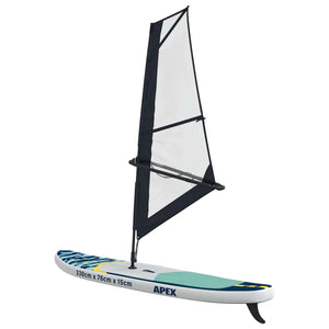 Φουσκωτό SUP Board με Ιστιοφορία APEX 330 x 76 x 15 εκ Μπλε για - Pakobazaar