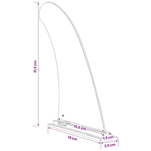 Φιν SUP 3,5 x 18 x 21,5 εκ Νάιλον Μαύρο - Pakobazaar