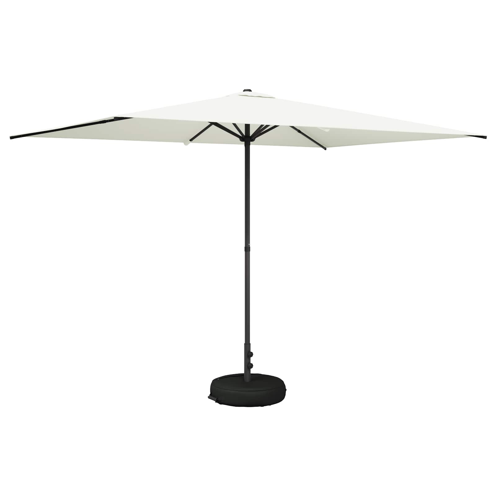 Ομπρέλα Κήπου 200 x 300 cm Πολυεστέρας Ορθογώνιος Κρεμ - Pakobazaar