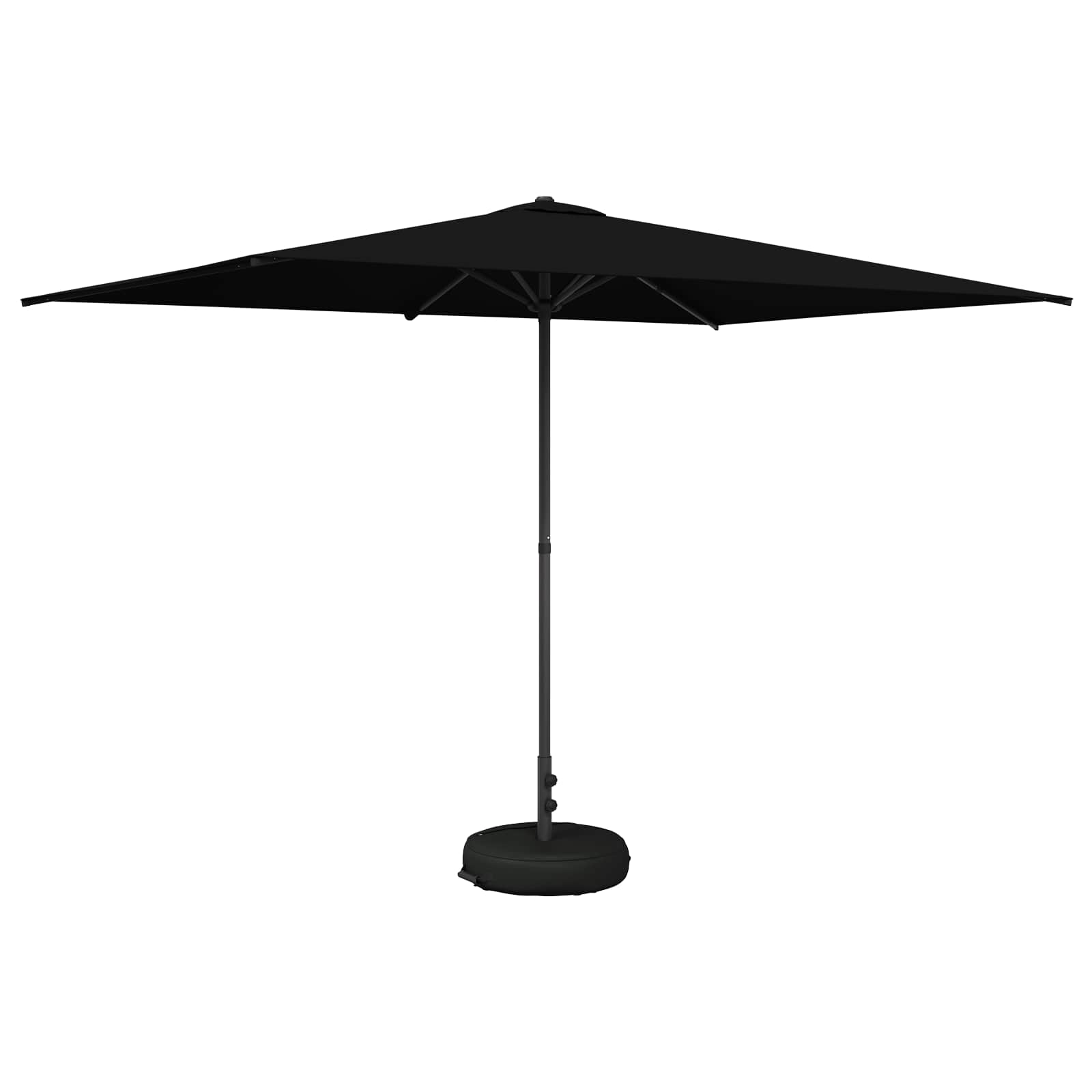 Ομπρέλα Κήπου 200 x 300 cm Πολυεστέρας Ορθογώνιος Μαύρο - Pakobazaar