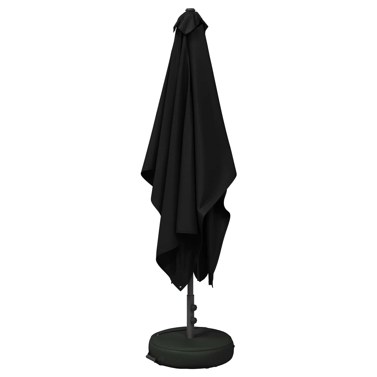Ομπρέλα Κήπου 200 x 300 cm Πολυεστέρας Ορθογώνιος Μαύρο - Pakobazaar