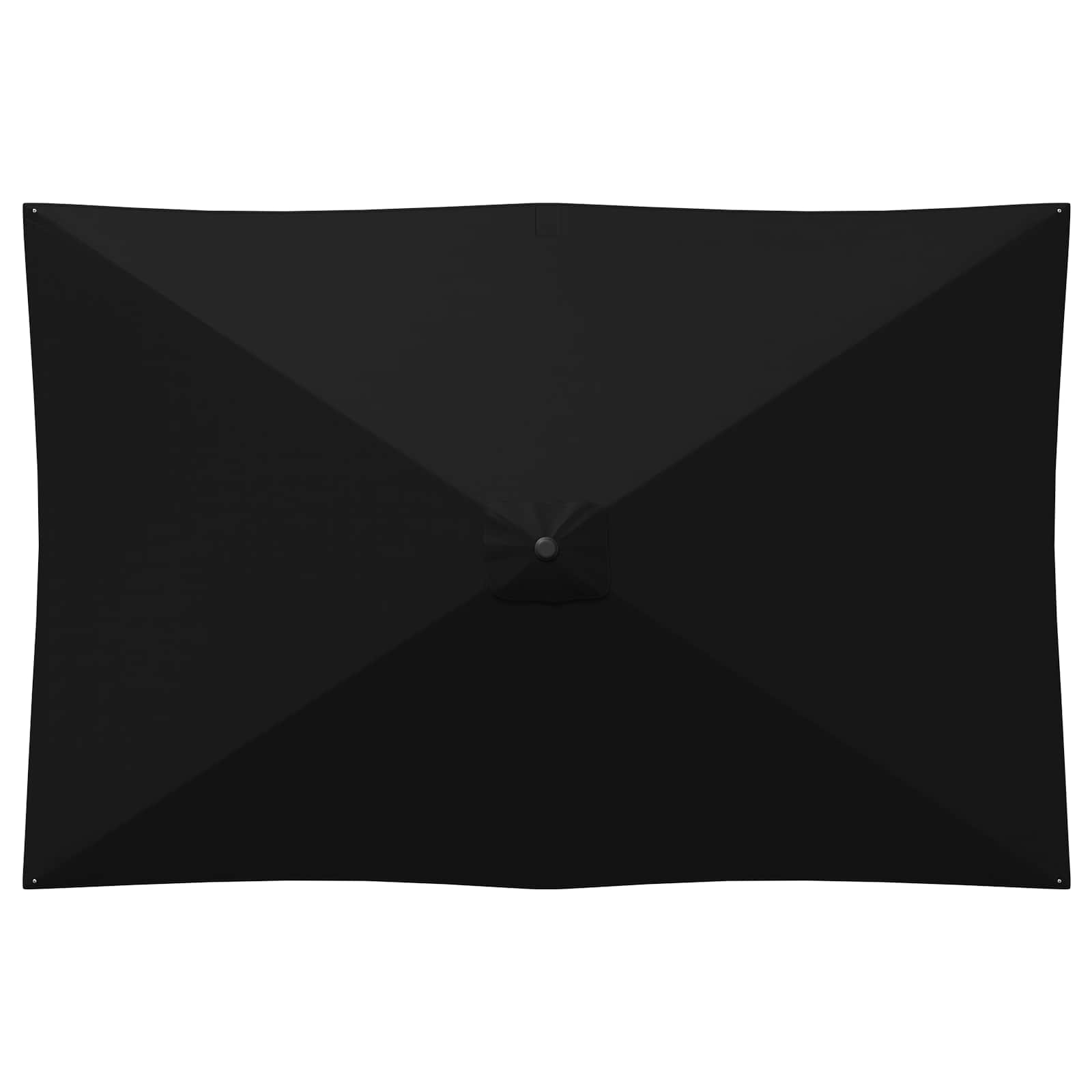 Ομπρέλα Κήπου 200 x 300 cm Πολυεστέρας Ορθογώνιος Μαύρο - Pakobazaar