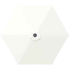 Παράσολ Κήπου με Φωτιστικά LED 270 x 270 εκ Πολυεστέρας Κρεμ - Pakobazaar