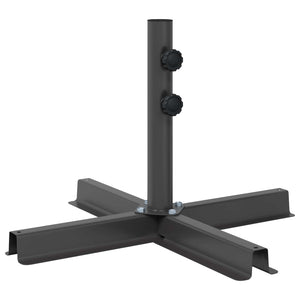 Βάση ομπρέλας βεράντας 60 x 60 cm Ατσάλι Μαύρο - Pakobazaar