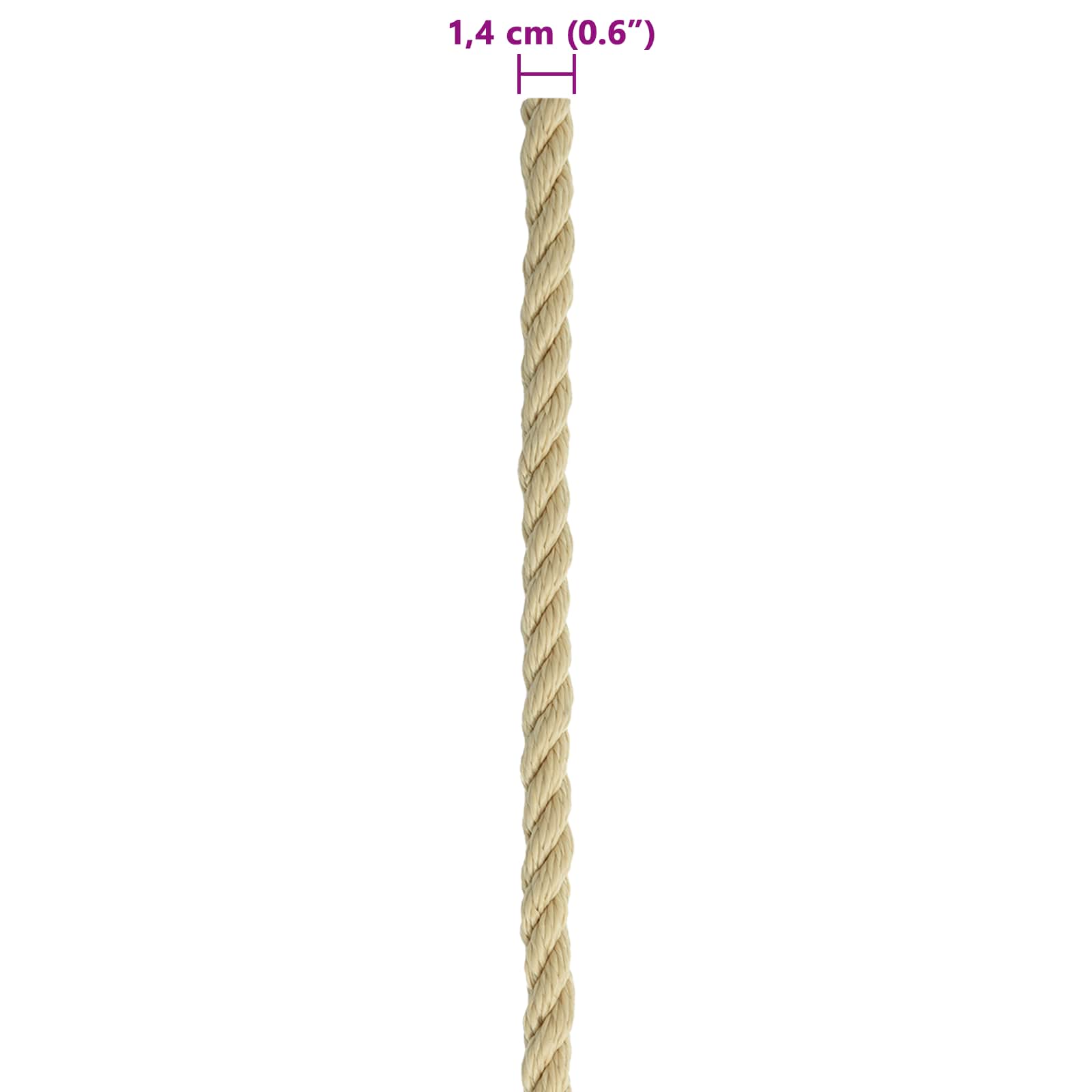 Σχοινί Boat 100 m 1.4 Φυσικό PP